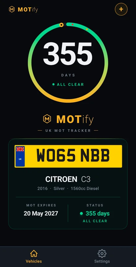 MOTify app screenshot